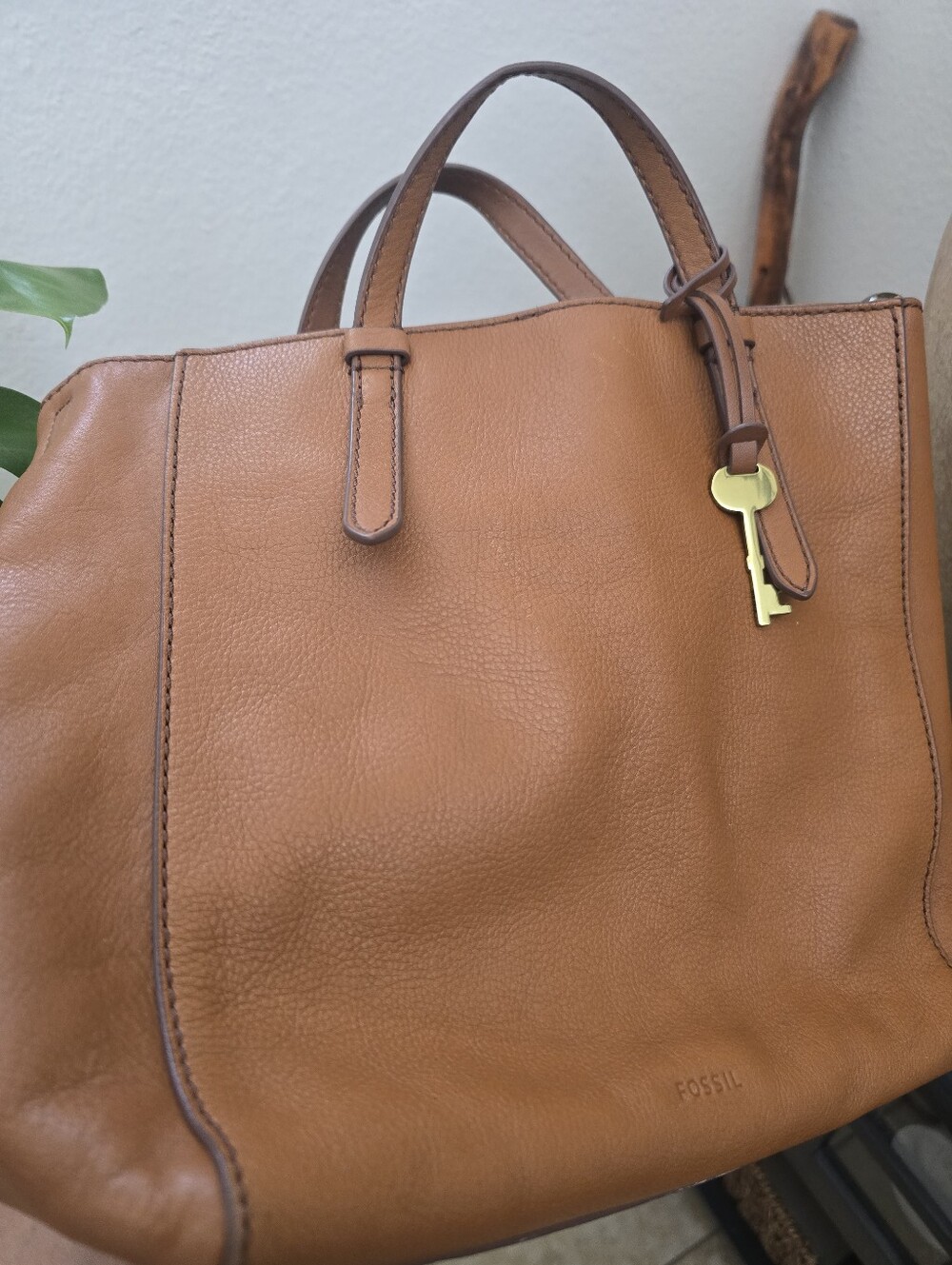 Women's Brown Leather Tote Bag - Unbranded - Picture 13 of 13